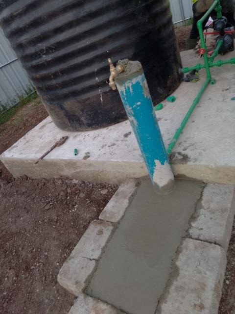 Dallage en béton terminé