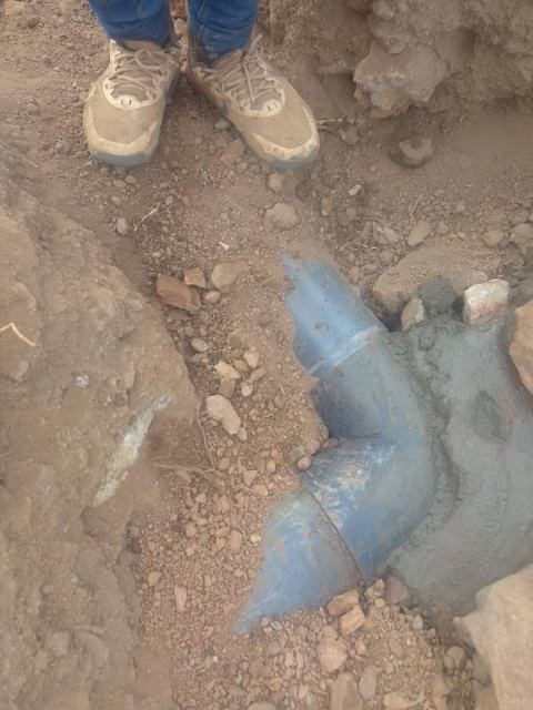 Coude avec butée en béton